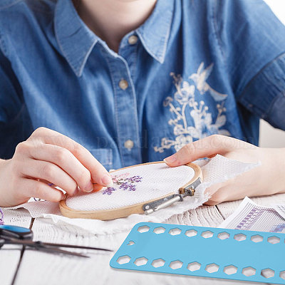 16шт. 8-х цветная пластиковая пластина для вышивальных ниток DIY-GL0004-64-1