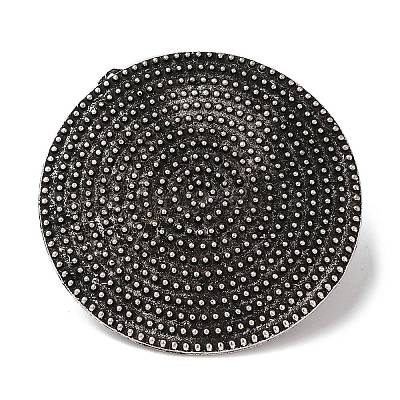 Большие плоские круглые кольца из сплава с открытыми манжетами для женщин RJEW-S412-01AS-1