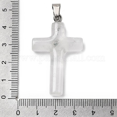 Подвески-кресты из натурального кварца KK-D021-04K-P-1