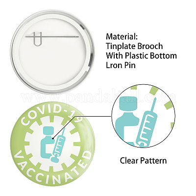 Брошь из белой жести JEWB-WH0012-001-1