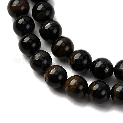 Нити железных бусин натурального синего тигрового цвета G-G286-A02-6mm-1