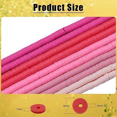 10 нить 5 цвета плоские круглые бусины ручной работы из полимерной глины CLAY-SZ0002-02C-1