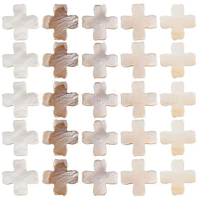 60шт натуральные пресноводные бусины из ракушек SSHEL-SC0001-41-1