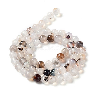 Нити из натурального дендритного агата G-D845-04-8mm-1