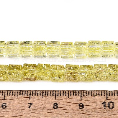 Хрустящие прозрачные стеклянные бусины нити GLAA-N062-6mm-05-1