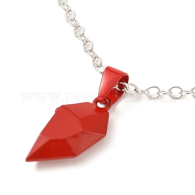 Наборы ожерелий с подвесками в форме сердца из сплава NJEW-B081-07C-1