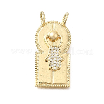 Латунные микро проложить кубического циркония подвески KK-Z125-30G-1