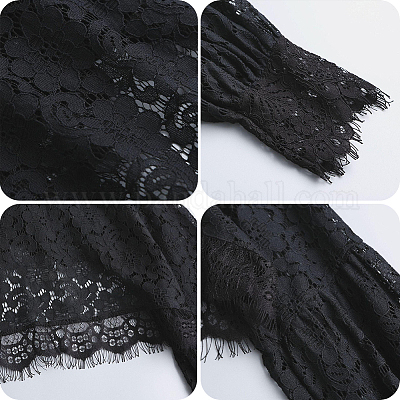 Съемные свадебные кружевные шали из полиэстера AJEW-WH20020-200B-1