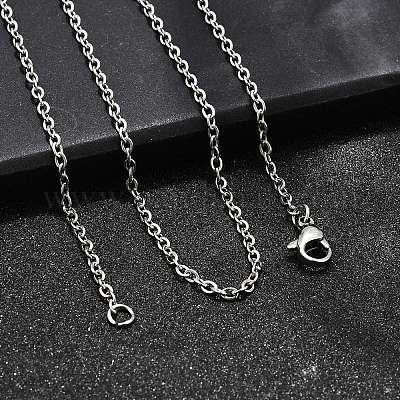 Не тускнеющие классические простые ожерелья унисекс из нержавеющей стали 304 для мужчин и женщин STAS-H325-P-1