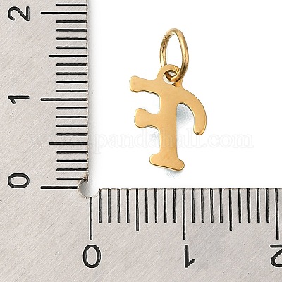 Ионное покрытие(ip) 304 нержавеющая сталь эмаль алфавит подвески STAS-F308-02G-F-1