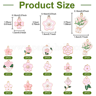 30шт 15 стиля подвески из сплава с эмалью ENAM-YW0005-75-1