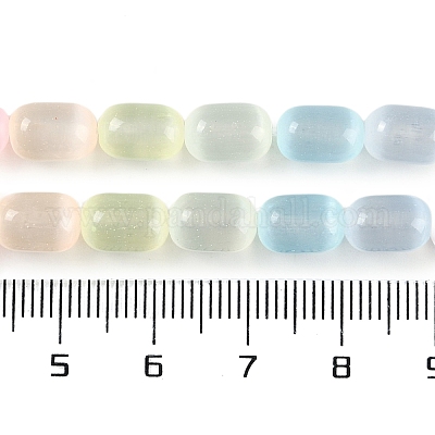 Нити натуральных селенитовых бусин цвета макарон G-F750-M03-02-1