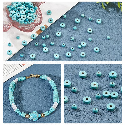 Shop NBEADS 120 Pcs Synthetic Turquoise Beads for Jewelry Making