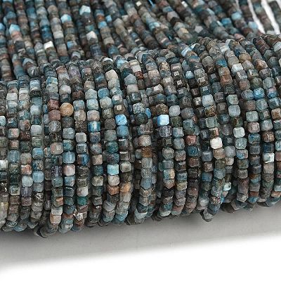 Нити натуральных бус из синего апатита G-RM2025-D47-3x3mm-1