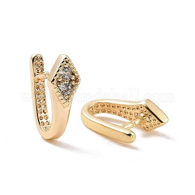 Латунные держатели кулонов из кубического циркония с микро-покрытием KK-C006-14G-1