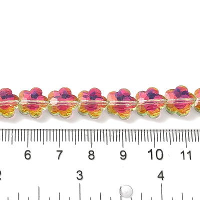 Стеклянные бусины с гальваническим покрытием  EGLA-B006-04A-HP02-1