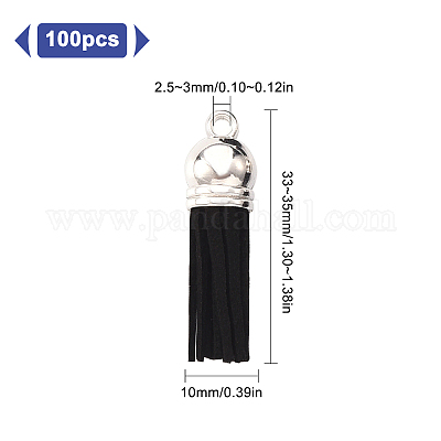 100 шт. Искусственная замша подвеска с кисточкой украшения FIND-SC0001-95A-1