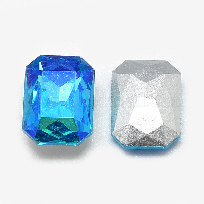 Заостренные заднее стекло горный хрусталь кабошоны RGLA-T019-13x18mm-05-1