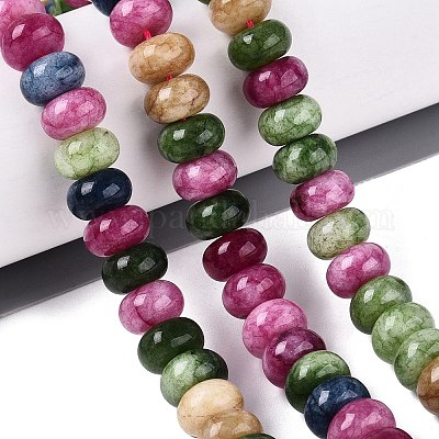 Natürliche weiße Jade perlen Stränge&nbsp;G-Q613-01F-40-1