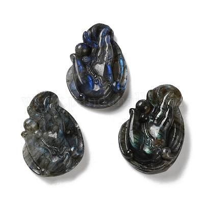 Кабошоны из натурального лабрадорита G-I368-B04-1