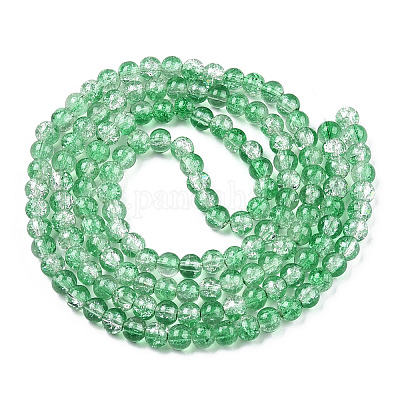 Выпечки нарисованные потрескивание стеклянные бусины пряди X-CCG-S001-8mm-19-1