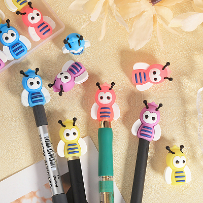 16 шт. 4-х цветные силиконовые стопоры для спиц AJEW-GL0001-85-1