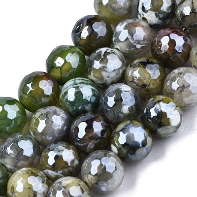 Chapelets de perles d'agate naturelle&nbsp;G-N326-76G-1