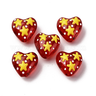 Стеклянные эмалевые бусины GLAA-Q125-01E-1