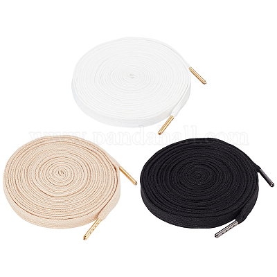 3 прядь 3 цвета плоские полиэстеровые сменные шнуры для затягивания DIY-BC0012-06-1