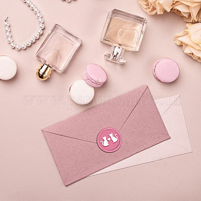 Латунная восковая печать штамп с ручкой AJEW-WH0184-0988-1