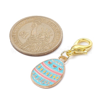 Подвесные украшения из сплава эмали HJEW-JM01433-1