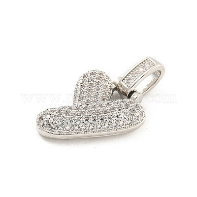 Латунные микропаве прозрачные подвески с фианитом KK-B099-01P-Y-1