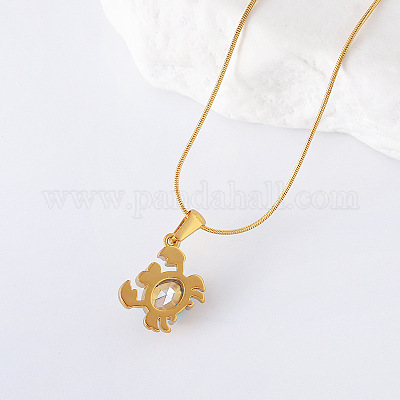 3 шт. элегантные ожерелья из нержавеющей стали с подвеской в виде краба для женщин и девочек LK4464-1