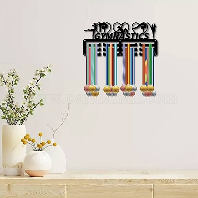 Спортивная тема железная вешалка для медалей настенная стойка для дисплея ODIS-WH0055-045-1