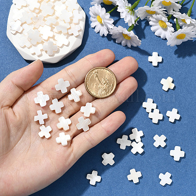 60 шт. натуральные пресноводные бусины из ракушек SSHEL-SC0001-39-1