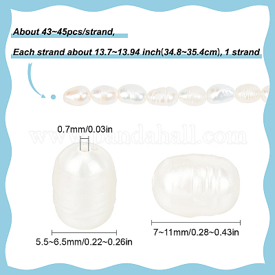 1 нить бусин из натурального культивированного пресноводного жемчуга PEAR-SC0001-11-1