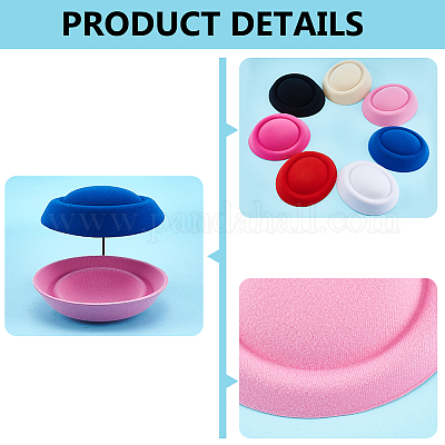 7 шт. 7-х цветная круглая основа для шляпы-чародея из ткани ЭВА для стюардесс AJEW-BC0007-94-1