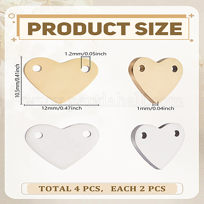 4 шт. 2 цвета 201 нержавеющая сталь штампованные пустые бирки подвески STAS-LP0004-58-1