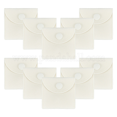 Квадратные бархатные пакеты для ювелирных изделий ABAG-WH0035-055A-03-1