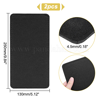 フェルトインサートバッグボトム  クッションパッド  長方形  ブラック  25x13x0.45cm&nbsp;DIY-WH0308-167B-04-1