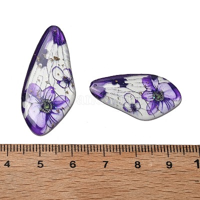 4 шт. подвески в виде крыльев бабочки из прозрачной эпоксидной смолы RESI-C057-07C-1