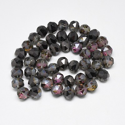 Стеклянные бусины с гальваническим покрытием  EGLA-Q085-8mm-08-1