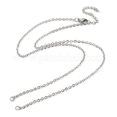 Устойчивые к потускнению цепи из нержавеющей стали 304 для ожерелий AJEW-P119-04B-P-1