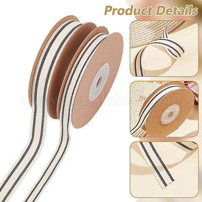 2 рулон 2-х видов хлопковых полосатых лент OCOR-WR0001-56B-1