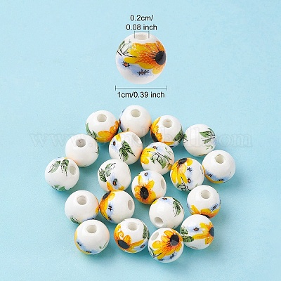 Фарфоровые бусины ручной работы PORC-YW0001-07C-1