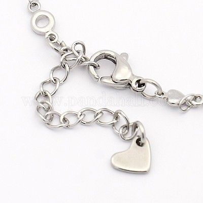 Браслеты с подвесками в виде стрекоз из нержавеющей стали 304 BJEW-J107-40-1