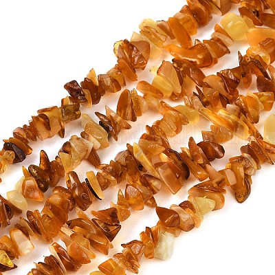 Натуральный янтарь чип бисер пряди G-E271-81-01-1