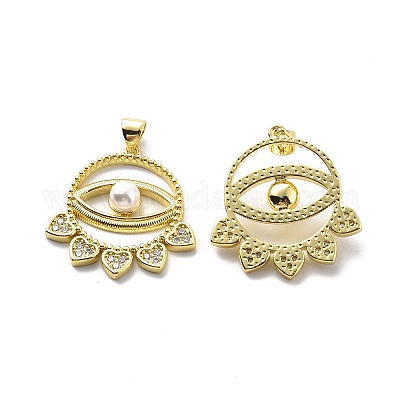 Латунные подвески с фианитами KK-G446-14G-1