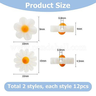 24шт 2 стиля натуральные бусины из пресноводных ракушек SHEL-HS0001-05-1