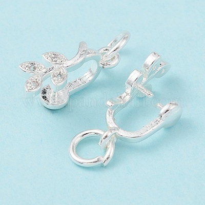 Стеллажное покрытие латунь проложить кубический цирконий форма листа ледоруб щепотка поручни KK-G464-07S-1